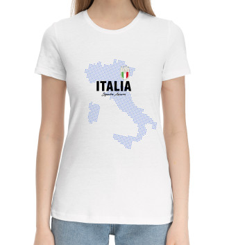 Женская Хлопковая футболка Италия