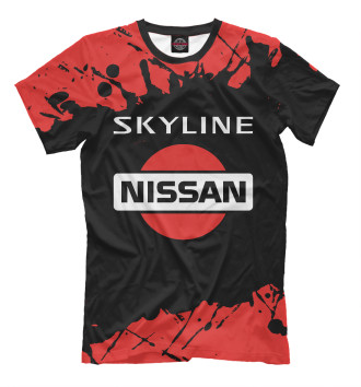 Мужская Футболка Nissan Skyline - Брызги