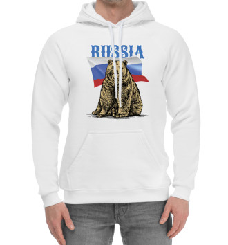 Мужской Хлопковый худи Russian bear