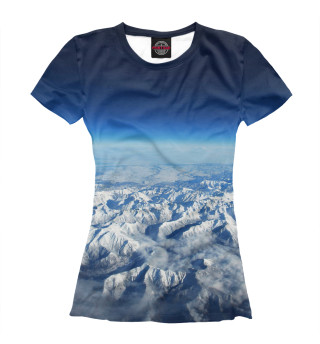 Женская футболка Горы из космоса