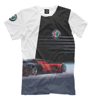 Мужская Футболка Alfa Romeo sketch