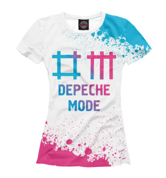 Женская Футболка Depeche Mode Neon Gradient