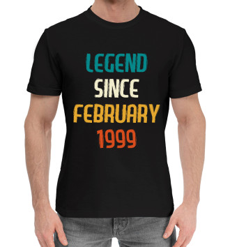 Мужская Хлопковая футболка Legend Since February 1999