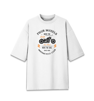 Женская Хлопковая футболка оверсайз Motorcycle Club