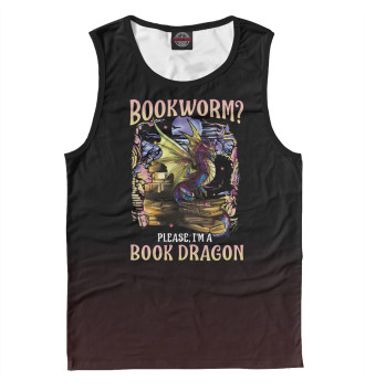 Мужская Майка Bookworm Please Dragon
