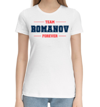 Женская Хлопковая футболка Team Romanov