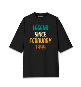 Мужская Хлопковая футболка оверсайз Legend Since February 1999