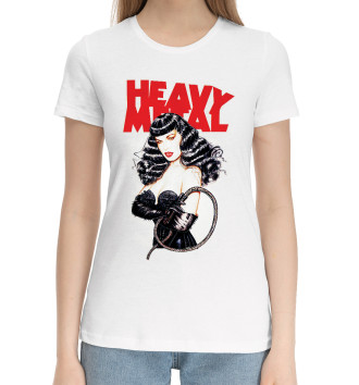 Женская Хлопковая футболка Heavy Metal