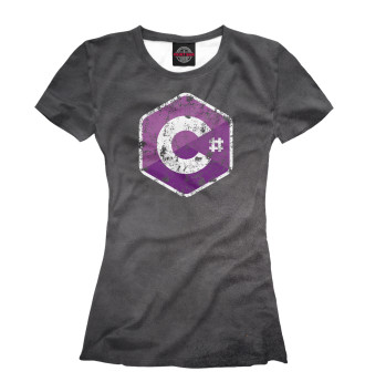 Футболка для девочек C Sharp Grunge Logo