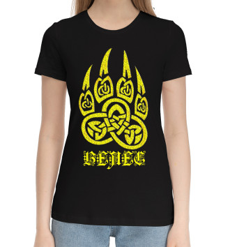Женская Хлопковая футболка Символика Печать Велеса