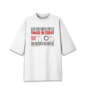 Женская Хлопковая футболка оверсайз Made in 2004