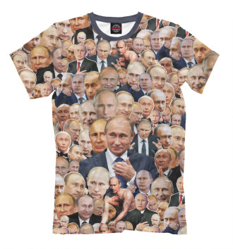Мужская Футболка Путин коллаж