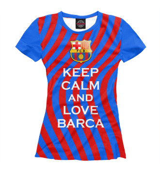 Футболка для девочек Keep Calm and Love Barca