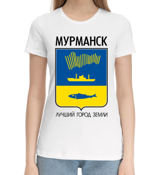 Женская Хлопковая футболка Мурманск