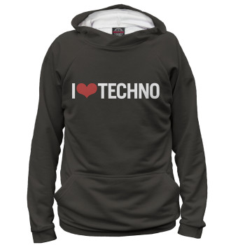 Женское Худи I Love Techno
