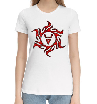 Женская Хлопковая футболка Символ оберег Велеса