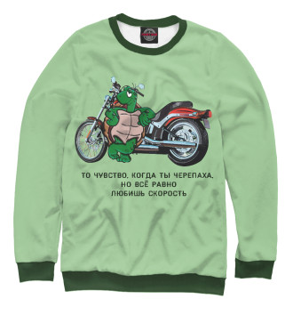 Свитшот для мальчиков Черепаха с мотоциклом