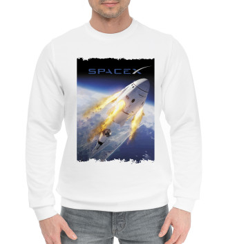 Мужской Хлопковый свитшот Space X, выход в космос