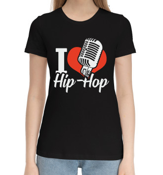 Женская Хлопковая футболка Love Hip Hop