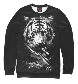 Свитшот для мальчиков Тигр с винтовкой