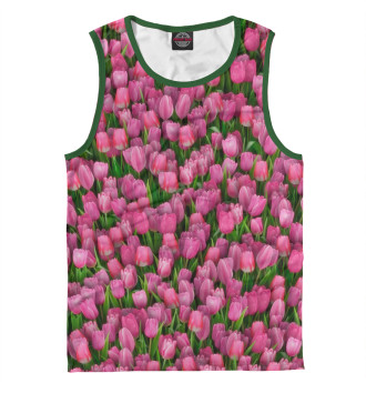 Майка для мальчиков Розовые тюльпаны