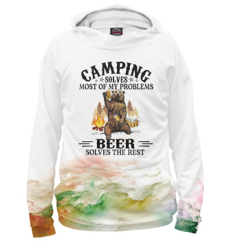 Мужское Худи Camping Solves Most Of Beer