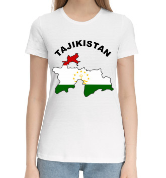 Женская Хлопковая футболка Таджикистан