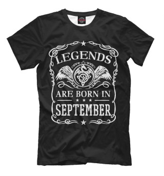 Мужская футболка Легенды рождаются в сентябре