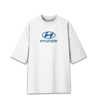 Женская Хлопковая футболка оверсайз Hyundai