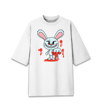 Мужская Хлопковая футболка оверсайз Кролик маньяк