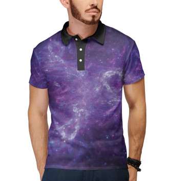 Мужское Поло Галактика (purple)