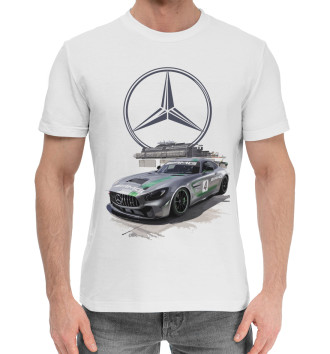Мужская Хлопковая футболка Mercedes AMG
