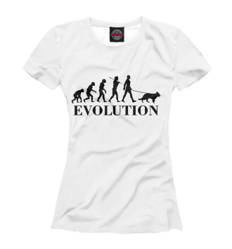 Футболка для девочек Эволюция Собачника