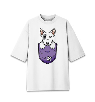 Женская Хлопковая футболка оверсайз Puppy