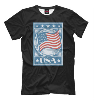 Мужская Футболка Flag USA (stars)