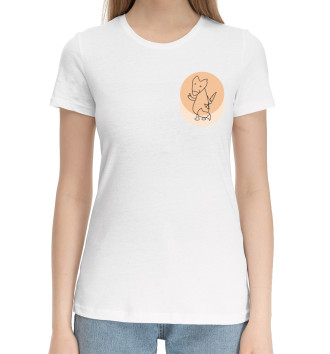Женская Хлопковая футболка Веган-лис