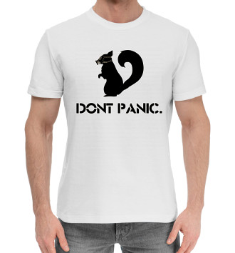 Мужская Хлопковая футболка Dont panic
