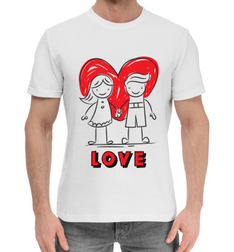 Мужская Хлопковая футболка LOVE