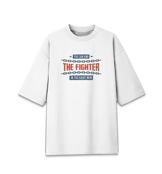 Мужская Хлопковая футболка оверсайз THE FIGHTER