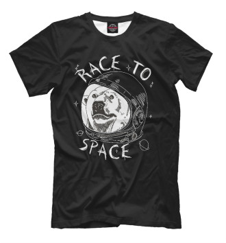 Мужская Футболка Race to Space