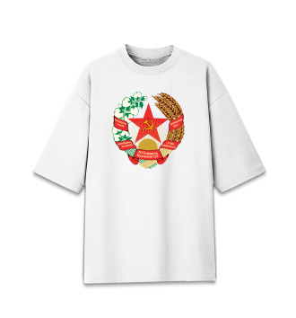 Мужская Хлопковая футболка оверсайз Таджикская ССР