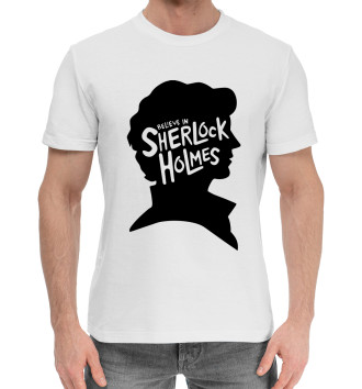 Мужская Хлопковая футболка Шерлок