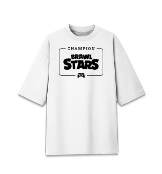 Женская Хлопковая футболка оверсайз Brawl Stars Gaming Champion