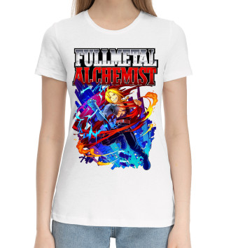 Женская Хлопковая футболка Fullmetal Alchemist