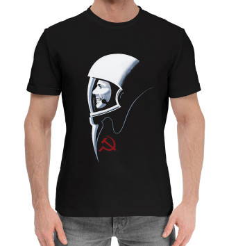 Мужская Хлопковая футболка Советский Космос