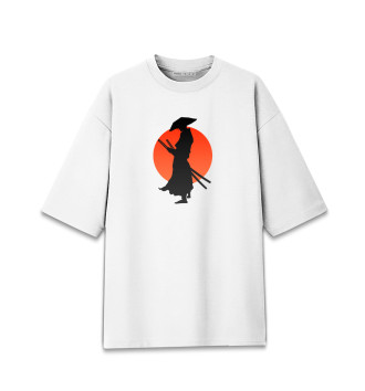 Женская Хлопковая футболка оверсайз Самурай