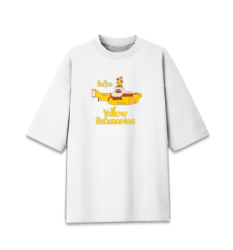Женская Хлопковая футболка оверсайз On a Yellow Submarine