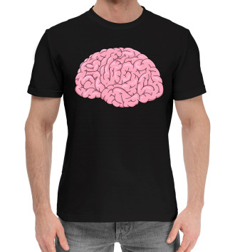 Мужская Хлопковая футболка Мозг