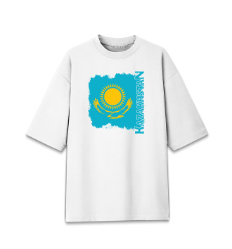 Женская Хлопковая футболка оверсайз Kazakhstan