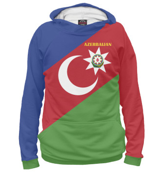 Женское Худи Azerbaijan - герб и флаг